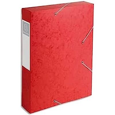 Exacompta Ref 16009H Cartobox Pressboard Filing Box 25 x 33cm, Suitable for A4 Documents, Elastic Straps on 2 Corners, 60mm Spine, FSC-Certified Red (Pack of 10) Exacompta Ref 16009H Cartobox Pressboard Filing Box 25 x 33cm, Suitable for A4 Documents, Elastic Straps on 2 Corners, 60mm Spine, FSC-Certified Red (Pack of 10)
