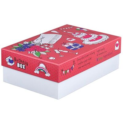 FALKEN Original StoryBox BIRTHDAY. 120 mm high, DIN A4+, made in Germany, gift box with lid. Ideal for memories, photos, birthdays, pictures, crafts, storage box, all-purpose box FALKEN Original StoryBox BIRTHDAY. 120 mm high, DIN A4+, made in Germany, gift box with lid. Ideal for memories, photos, birthdays, pictures, crafts, storage box, all-purpose box