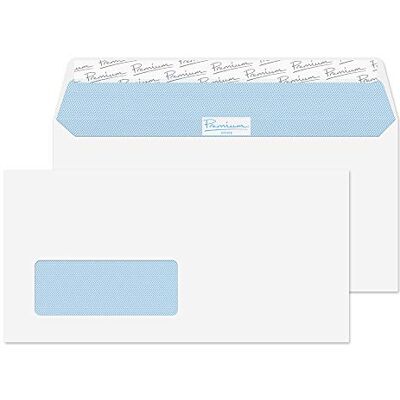 Blake Office DL 110 × 220 mm 120 gsm Peel & Seal Wallet Window Envelopes (32216) Ultra White Wove Pack of 500 Blake Office DL 110 × 220 mm 120 gsm Peel & Seal Wallet Window Envelopes (32216) Ultra White Wove Pack of 500
