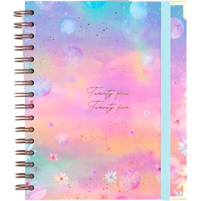 Takenote 2024 Diary 2025 – Day Per Page, A5 Size (16.5 x 20.5 cm), Index with Each Month, Wire'o Ring Binding, Spanish and English, September to August – Sara Takenote 2024 Diary 2025 – Day Per Page, A5 Size (16.5 x 20.5 cm), Index with Each Month, Wire'o Ring Binding, Spanish and English, September to August – Sara