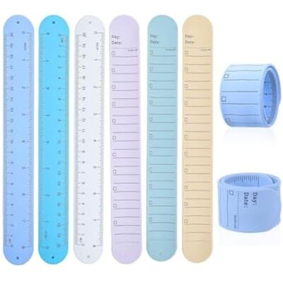 Decqerbe Wristbands, 6 Pieces to Do List Slap Bracelets Silicone Reusable Erasable Wrist for Daily Planner Study Tasks Decqerbe Wristbands, 6 Pieces to Do List Slap Bracelets Silicone Reusable Erasable Wrist for Daily Planner Study Tasks