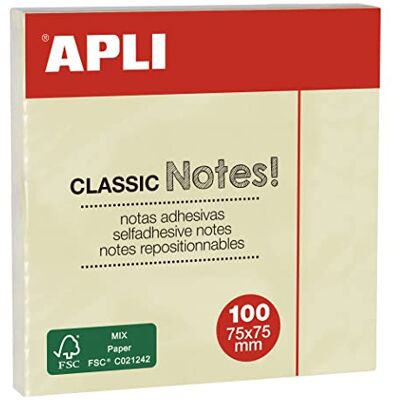 APLI 18145 Sticky Notes 75 x 75 Yellow Pack of 12 Medium APLI 18145 Sticky Notes 75 x 75 Yellow Pack of 12 Medium