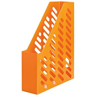 HAN Classic Magazine File, DIN A4/C4 with Window and Finger Holder Stylish Orange Colour HAN Classic Magazine File, DIN A4/C4 with Window and Finger Holder Stylish Orange Colour