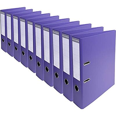 Exacompta 10 lever arch files Prem'Touch dark purple spine 70 mm A4 Exacompta 10 lever arch files Prem'Touch dark purple spine 70 mm A4