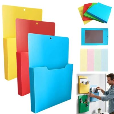 Liocwocne Magnetic File Holder, Magnetic Utility & File Holder Built-In Magnetic Grip, Waterproof, Tear-Resistant, Instantly Clears Desk Clutter(L) Liocwocne Magnetic File Holder, Magnetic Utility & File Holder Built-In Magnetic Grip, Waterproof, Tear-Resistant, Instantly Clears Desk Clutter(L)