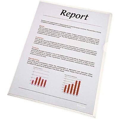 Esselte Leitz Standard Plus 23823 Document Sleeves A4 Grained PVC Transparent Esselte Leitz Standard Plus 23823 Document Sleeves A4 Grained PVC Transparent