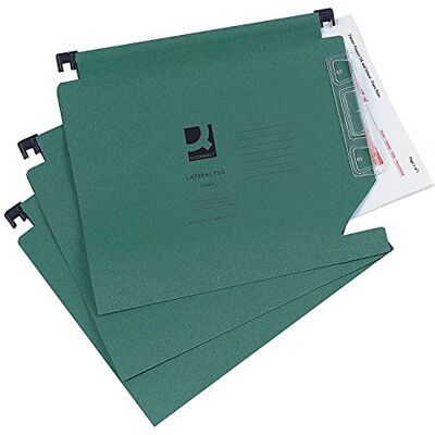 Q-Connect 15mm Lateral File Manilla 150 Sheet Green (25 Pack) Q-Connect 15mm Lateral File Manilla 150 Sheet Green (25 Pack)