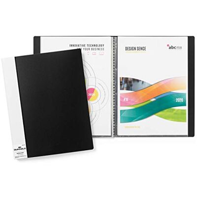 Durable Duralook Display Book with 10 Welded Glass Clear Pockets A4 Pack of 5 Durable Duralook Display Book with 10 Welded Glass Clear Pockets A4 Pack of 5