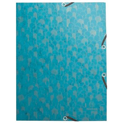 Exacompta Ref 55450E Pack of 4 Neo Deco Elastic folders 3 Flap Pockets in Glossy Card 400 g/m2 Size 24 x 32 cm for A4 documents Assorted Colours Exacompta Ref 55450E Pack of 4 Neo Deco Elastic folders 3 Flap Pockets in Glossy Card 400 g/m2 Size 24 x 32 cm for A4 documents Assorted Colours