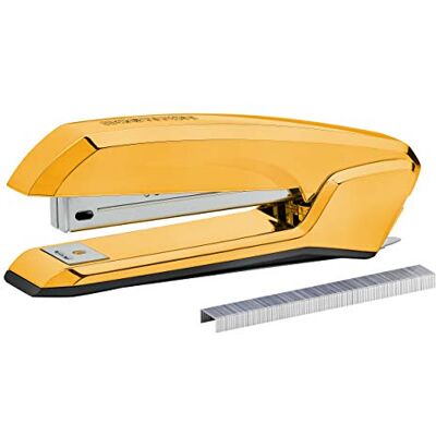 Bostitch Office Ascend 3 in 1 Stapler with Integrated Remover & Staple Storage, 20 Sheet Capacity, Gold Chrome Bostitch Office Ascend 3 in 1 Stapler with Integrated Remover & Staple Storage, 20 Sheet Capacity, Gold Chrome