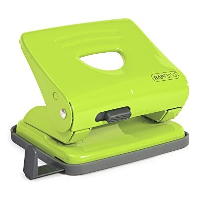 Rapesco 1361 825 2-Hole Metal Punch, 25 Sheet Capacity, Green Rapesco 1361 825 2-Hole Metal Punch, 25 Sheet Capacity, Green