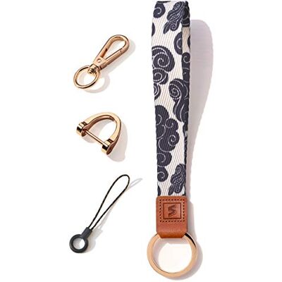 SENLLY Wristlet Lanyard Strap for Keys, Original Pattern Design Wrist Keychain Holder SENLLY Wristlet Lanyard Strap for Keys, Original Pattern Design Wrist Keychain Holder