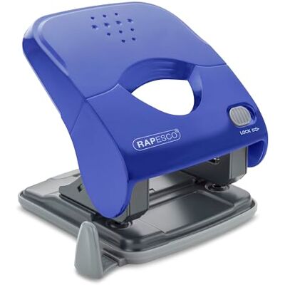 Rapesco 1542 X5-40ps Less Effort 2 Hole Punch, 40 Sheet Capacity, Blue Rapesco 1542 X5-40ps Less Effort 2 Hole Punch, 40 Sheet Capacity, Blue