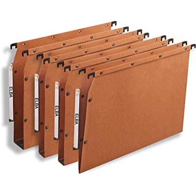 Elba AZV Ultimate A4 Manilla Lateral Suspension Files, V-Base, 240 GSM Orange (Pack of 25) Elba AZV Ultimate A4 Manilla Lateral Suspension Files, V-Base, 240 GSM Orange (Pack of 25)