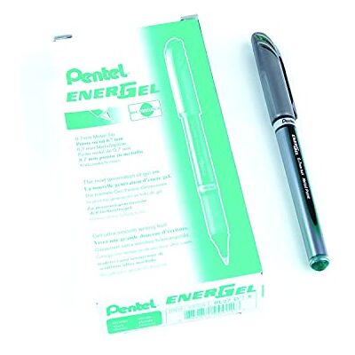 Pentel 0.7 mm Energel Plus Roller Gel Pen Green (Pack of 12 Pens) Pentel 0.7 mm Energel Plus Roller Gel Pen Green (Pack of 12 Pens)