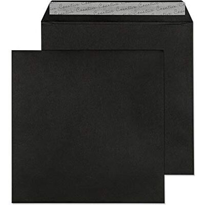 Blake Creative Colour 220 x 220 mm 120 gsm Square Peel & Seal Envelopes (514) Jet Black Pack of 250 Blake Creative Colour 220 x 220 mm 120 gsm Square Peel & Seal Envelopes (514) Jet Black Pack of 250
