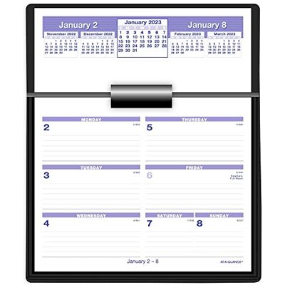 AT-A-GLANCE 2023 Desk Calendar and Base, Flip-A-Week, 5-1/2" x 7", Complete Set, Pages Included (SW700X00) AT-A-GLANCE 2023 Desk Calendar and Base, Flip-A-Week, 5-1/2" x 7", Complete Set, Pages Included (SW700X00)