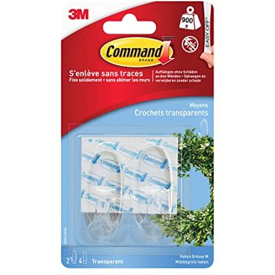 Command Hooks, 17091CLP , transparent, Medium Command Hooks, 17091CLP , transparent, Medium