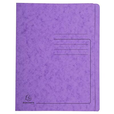 Exacompta Ref 39998E Flat Bar File Suitable for A4 Documents, Pre-Printed Cover, 355gsm Heavyweight Mottled Pressboard, 30mm Spine, Metal Spring Mechanism Purple Exacompta Ref 39998E Flat Bar File Suitable for A4 Documents, Pre-Printed Cover, 355gsm Heavyweight Mottled Pressboard, 30mm Spine, Metal Spring Mechanism Purple
