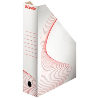 Esselte Eselte 80mm A4 Cardboard Magazine File White (Pack of 25) Esselte Eselte 80mm A4 Cardboard Magazine File White (Pack of 25)