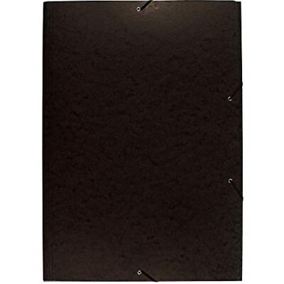 Exacompta Ref 59651E Elasticated 3-Flap Folder Suitable for A2 Documents, 600gsm Gloosy-Coated Card, Suitable for Transporting Sketches & Artwork Black Exacompta Ref 59651E Elasticated 3-Flap Folder Suitable for A2 Documents, 600gsm Gloosy-Coated Card, Suitable for Transporting Sketches & Artwork Black