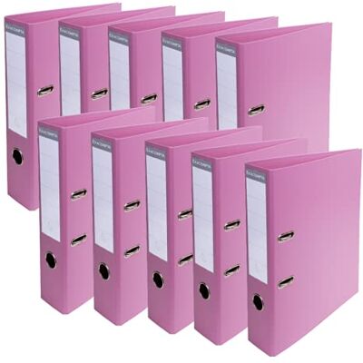 Exacompta 10 lever arch files Prem'Touch pink spine 70 mm A4 Exacompta 10 lever arch files Prem'Touch pink spine 70 mm A4