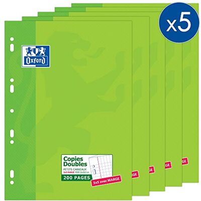 Oxford 5 x A4 Double Copy Wallets Small Squares 5 x 5 Ref 100105678 Oxford 5 x A4 Double Copy Wallets Small Squares 5 x 5 Ref 100105678