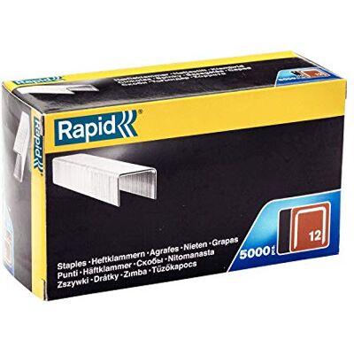 Rapid High Performance No.12 Staples, Leg Length 16 mm, 5000 Pieces High Performance No.12 Staples, Leg Length: 16 mm, 5000 Pieces (40100522) Rapid High Performance No.12 Staples, Leg Length 16 mm, 5000 Pieces High Performance No.12 Staples, Leg Length: 16 mm, 5000 Pieces (40100522)