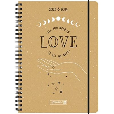 BRUNNEN School Calendar "Love" 2023/2024 2 Pages = 1 Week A5 Natural BRUNNEN School Calendar "Love" 2023/2024 2 Pages = 1 Week A5 Natural