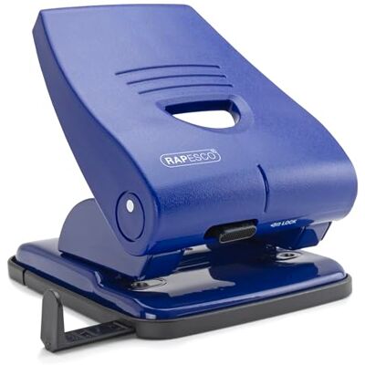 Rapesco PF835PL2 Heavy Duty 835-P 2-Hole Punch, 40 Sheet Capacity, Blue Rapesco PF835PL2 Heavy Duty 835-P 2-Hole Punch, 40 Sheet Capacity, Blue