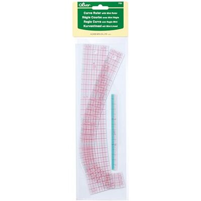 Clover Curved Ruler CL7704, Plastic, Colourful, One Size Clover Curved Ruler CL7704, Plastic, Colourful, One Size