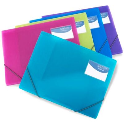 Rapesco 0719 Elasticated 3-Flap Folder, A4+, Pack of 5 Rapesco 0719 Elasticated 3-Flap Folder, A4+, Pack of 5