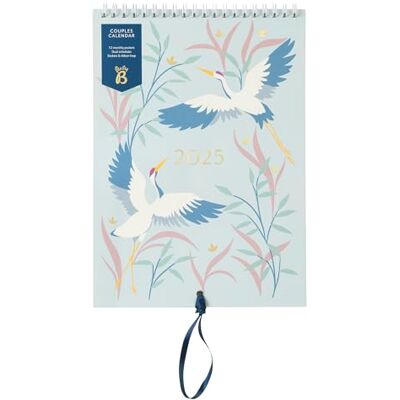 Busy B 2025 Calendar Couples Wall Calendar 2025 Birds Slim Design with Dual Schedules, Monthly Pockets & Stickers A5 Hanging Calendar for Shared Planning, Birthdays & Important Dates Jan to Dec Busy B 2025 Calendar Couples Wall Calendar 2025 Birds Slim Design with Dual Schedules, Monthly Pockets & Stickers A5 Hanging Calendar for Shared Planning, Birthdays & Important Dates Jan to Dec
