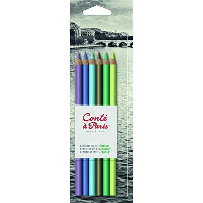 Conté à Paris Landscape Pastel Pencil (Pack of 6)- Packaging and color may vary Conté à Paris Landscape Pastel Pencil (Pack of 6)- Packaging and color may vary