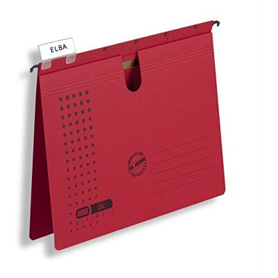 Elba Chic Ultimate 85741AZ Suspension File Folder Thumb Hole Loose Leaf System Pack of 25 Anthracite Suspension File Chic Ultimate®, Commercial Filing red Elba Chic Ultimate 85741AZ Suspension File Folder Thumb Hole Loose Leaf System Pack of 25 Anthracite Suspension File Chic Ultimate®, Commercial Filing red