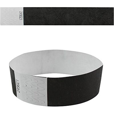eBuyGB 13281 Plain Security Tyvek Paper Event Wrist Band for Festivals and Parties Black (Pack of 500) eBuyGB 13281 Plain Security Tyvek Paper Event Wrist Band for Festivals and Parties Black (Pack of 500)