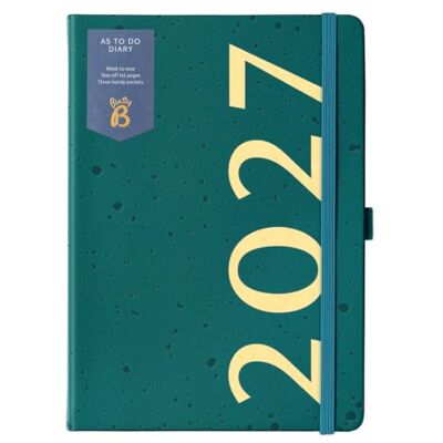 Busy B 2027 A5 Weekly Planner Diary Teal Deboss Faux Leather The A5 Weekly Planner Diary in Teal Deboss Faux Leather offers week-to-view, 3 pockets & year planner. Busy B 2027 A5 Weekly Planner Diary Teal Deboss Faux Leather The A5 Weekly Planner Diary in Teal Deboss Faux Leather offers week-to-view, 3 pockets & year planner.