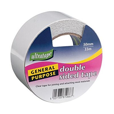 Ultratape General purpose double sides/sided clear sticky tape 50mm x 33m for office/craft Ultratape General purpose double sides/sided clear sticky tape 50mm x 33m for office/craft