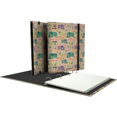 Unipapel A4 Eco Binder with 4 Rings, Includes Planner and Refill 100 Recycled Sheets 90 g Squared 5x5, Colour Bands, Uninature Design India, FSC Recycled 100%, Carpebook Unipapel A4 Eco Binder with 4 Rings, Includes Planner and Refill 100 Recycled Sheets 90 g Squared 5x5, Colour Bands, Uninature Design India, FSC Recycled 100%, Carpebook