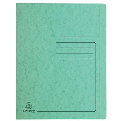 Exacompta Ref 39993E Flat Bar File Suitable for A4 Documents, Pre-Printed Cover, 355gsm Heavyweight Mottled Pressboard, 30mm Spine, Metal Spring Mechanism Green Exacompta Ref 39993E Flat Bar File Suitable for A4 Documents, Pre-Printed Cover, 355gsm Heavyweight Mottled Pressboard, 30mm Spine, Metal Spring Mechanism Green