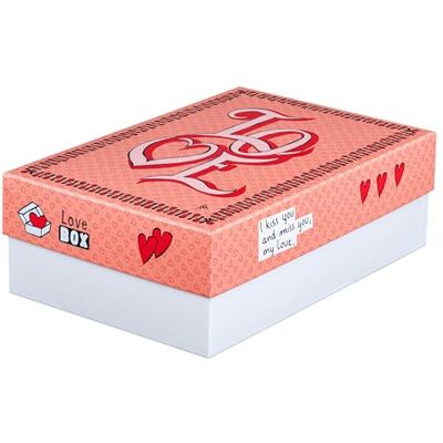 FALKEN Original StoryBox LOVE. 120 mm high, DIN A4+, made in Germany, gift box with lid. Ideal for memories, photos, collections, pictures, crafts, storage box, all-purpose box FALKEN Original StoryBox LOVE. 120 mm high, DIN A4+, made in Germany, gift box with lid. Ideal for memories, photos, collections, pictures, crafts, storage box, all-purpose box