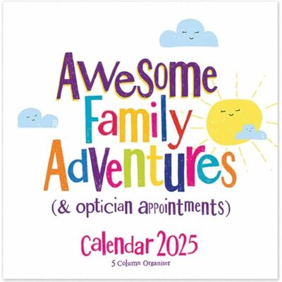 Portico Designs Ltd 2025 The Bright Side Square Family Planner Organiser Wall Calendar Portico Designs Ltd 2025 The Bright Side Square Family Planner Organiser Wall Calendar