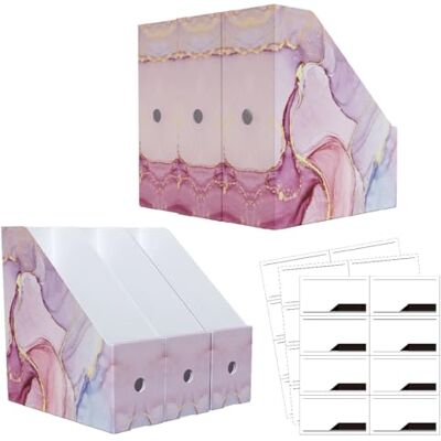 ANSSDO Magazine File Holder Pack of 6 Premium Magazine Holder for Desk, Foldable Cardboard Magazine File Organizer as Book Bins Folder Holder Magazine Storage for Office or School ANSSDO Magazine File Holder Pack of 6 Premium Magazine Holder for Desk, Foldable Cardboard Magazine File Organizer as Book Bins Folder Holder Magazine Storage for Office or School