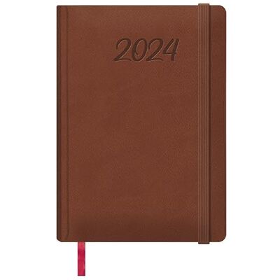 DOHE 2024 Diary Day Page Size: 15 x 21 cm (A5) 336 Pages Stitched Binding Hardcover Brown Manaos Model DOHE 2024 Diary Day Page Size: 15 x 21 cm (A5) 336 Pages Stitched Binding Hardcover Brown Manaos Model