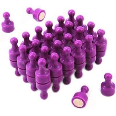 FIRST4MAGNETS Purple Skittle Magnet for Fridge, Office, Whiteboard, Noticeboard, Filing Cabinet 12mm dia x 20mm tall Pack of 48 FIRST4MAGNETS Purple Skittle Magnet for Fridge, Office, Whiteboard, Noticeboard, Filing Cabinet 12mm dia x 20mm tall Pack of 48
