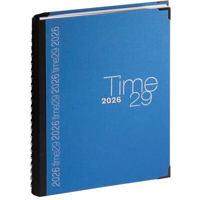 Exacompta 296122E Time 29S Spiral Lined Canvas Daily Diary 21 cm x 29.7 cm January 2025 to December 2025 Blue Exacompta 296122E Time 29S Spiral Lined Canvas Daily Diary 21 cm x 29.7 cm January 2025 to December 2025 Blue