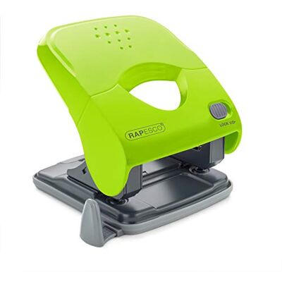 Rapesco 1529 X5-40ps Less Effort 2 Hole Punch, 40 Sheet Capacity, Green Rapesco 1529 X5-40ps Less Effort 2 Hole Punch, 40 Sheet Capacity, Green