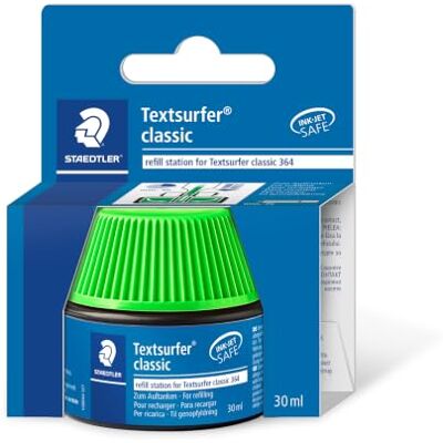 STAEDTLER Textsurfer 488 64 Refill Station – Green, 30 ml Refillable highlighter tank made from PP – clean refilling without spilling – Item No. 488 64-5 STAEDTLER Textsurfer 488 64 Refill Station – Green, 30 ml Refillable highlighter tank made from PP – clean refilling without spilling – Item No. 488 64-5