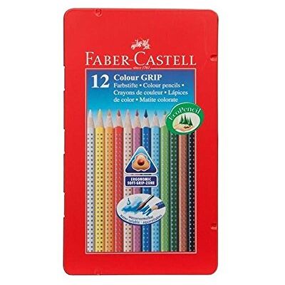 Faber-Castell 12 Colour Grip 2001 Pencils - Pencils Faber-Castell 12 Colour Grip 2001 Pencils - Pencils