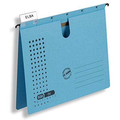Elba Chic Ultimate 85741AZ Suspension File Folder Thumb Hole Loose Leaf System Pack of 25 Anthracite Suspension File chic ULTIMATE®, Commercial Filing blue Elba Chic Ultimate 85741AZ Suspension File Folder Thumb Hole Loose Leaf System Pack of 25 Anthracite Suspension File chic ULTIMATE®, Commercial Filing blue